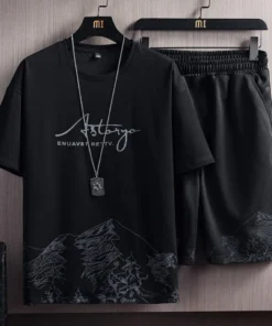 Bộ quần áo thun in chữ Balckdevil, Đồ bộ nam thể thao chất thun lạnh thoáng mát