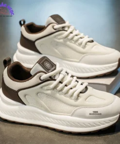 Giày Thể Thao Nam Vải Lưới Thoáng Khí Kiểu Dáng Thời Trang, Đế Chắc Chắn Thoáng, Nhẹ